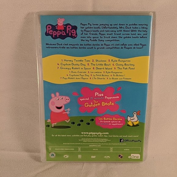 Peppa Pig The Golden Boots Les Bottes Dorees DVD Bilingual TESTED WORKING 10 eps - Picture 2 of 5